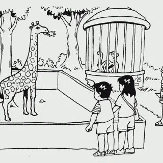 Mengasah Kreativitas: Serunya Gambar Mewarnai Wisata Kebun Binatang di Rumah