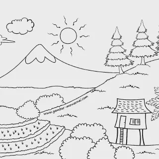10 Gambar Pemandangan untuk Mewarnai: Nikmati Keindahan Alam Sambil Menenangkan Pikiran