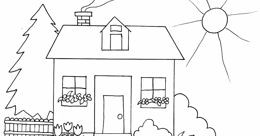 20+ Gambar Rumah untuk Mewarnai Anak SD yang Mengasyikkan