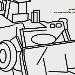 Ide-ide Gambar untuk Mewarnai Excavator yang Menyenangkan untuk Anak-Anak