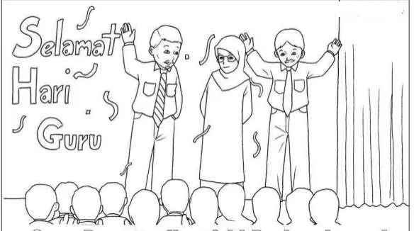 10 Gambar yang Cocok untuk Mewarnai Tema Hari Guru