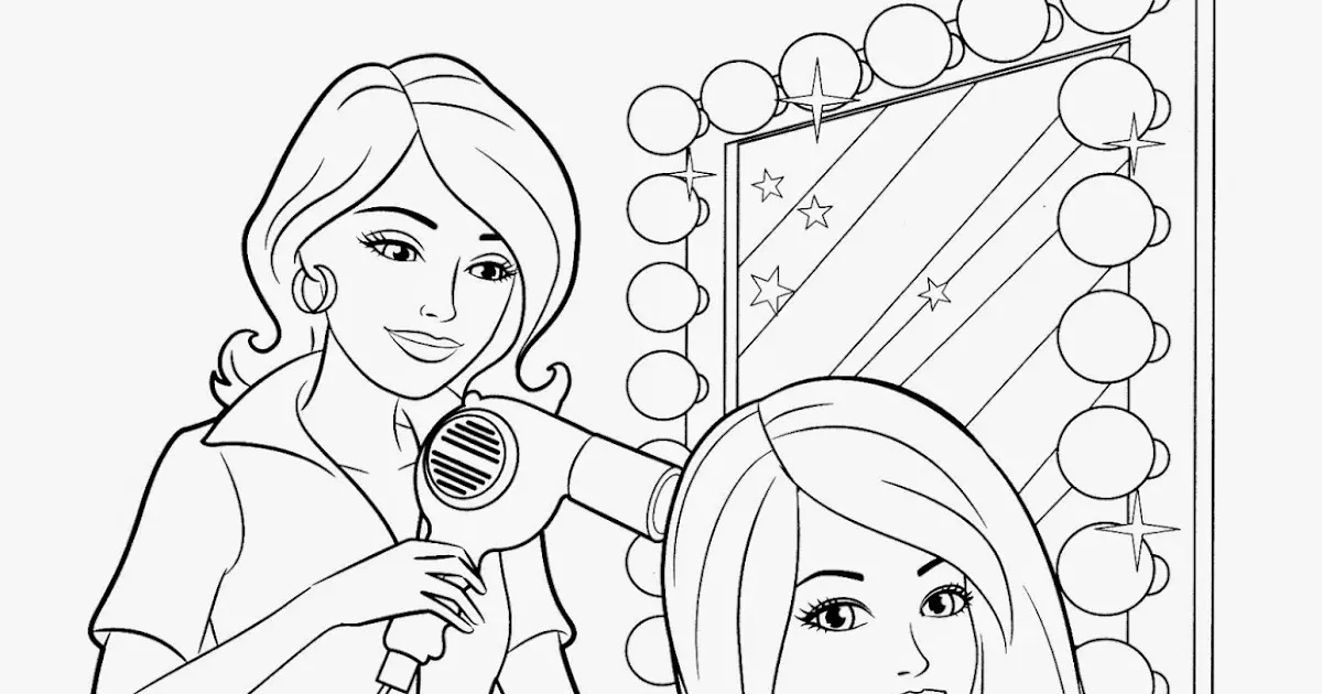 10 Ide Mewarnai Gambar Barbie Muslimah untuk Anak-Anak