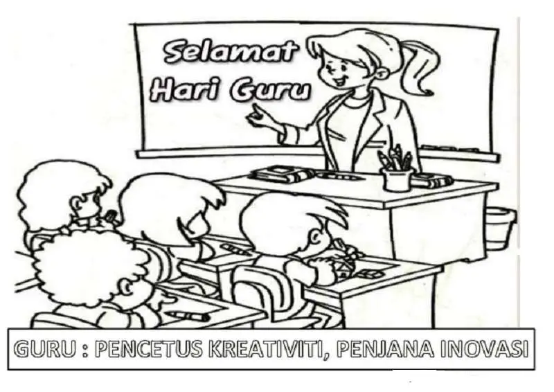 Cara Mudah Mewarnai Gambar Guru Kartun untuk Pemula