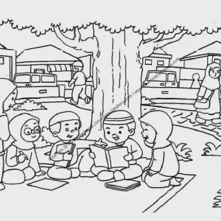 Cara Mewarnai Gambar Guru PAUD untuk Anak-Anak