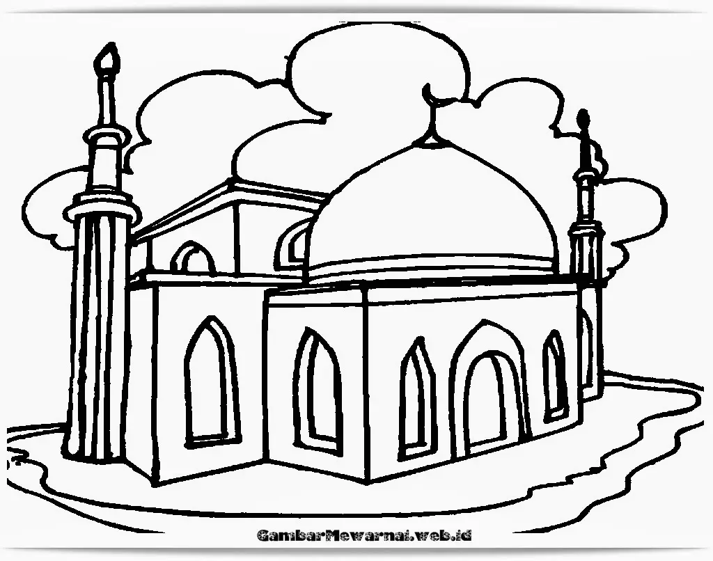 Mewarnai Gambar Masjid Anak PAUD: Cara Menambah Kreativitas Anak dengan Seru!