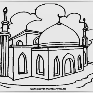 Mewarnai Gambar Masjid Anak PAUD: Cara Menambah Kreativitas Anak dengan Seru!