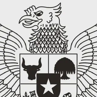 Belajar Mewarnai Gambar Perisai Burung Garuda untuk Pemula